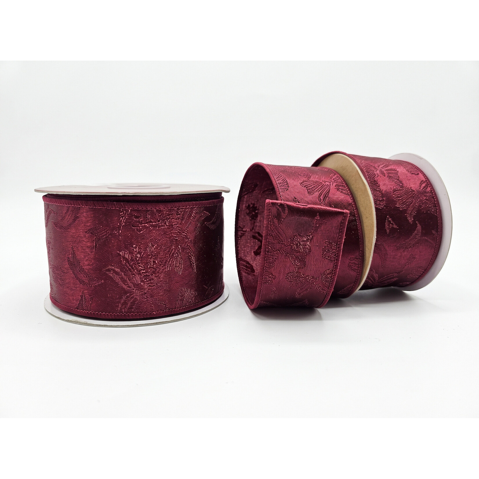 Premium Stamped Wired Satin Ribbon, 2"x10 Yards –Floral centerpieces, gift, pew bows, holiday decor, & event crafts