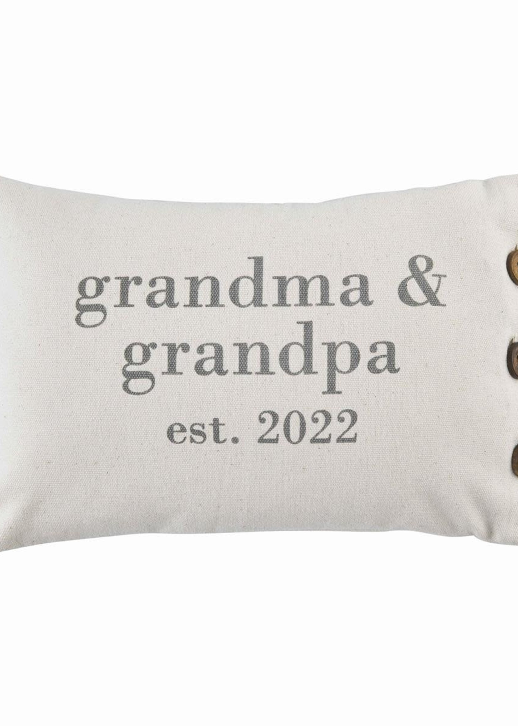 Mudpie Grandparents EST 2022 Pillow