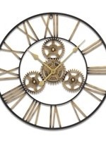 Melrose Wall Clock w/Gears