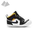 Jordan Jordan 1 Crib Bootie (TD) Black White Varsity Maize