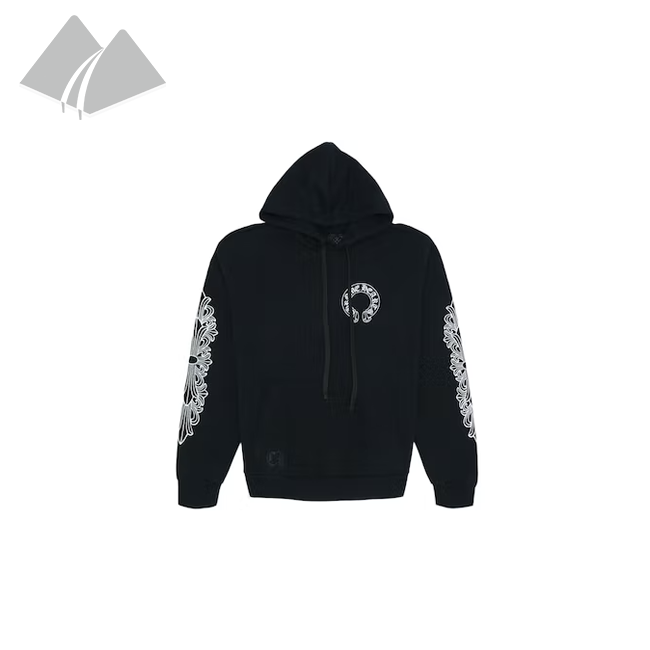 【クロムハーツ】Chrome Hearts Horseshoe Floral Hoodie Black Buy Chrome Hearts Horseshoe Floral Hoodie 'Black' - 1383