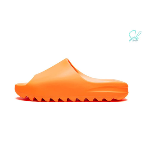 enflame orange yeezy slides