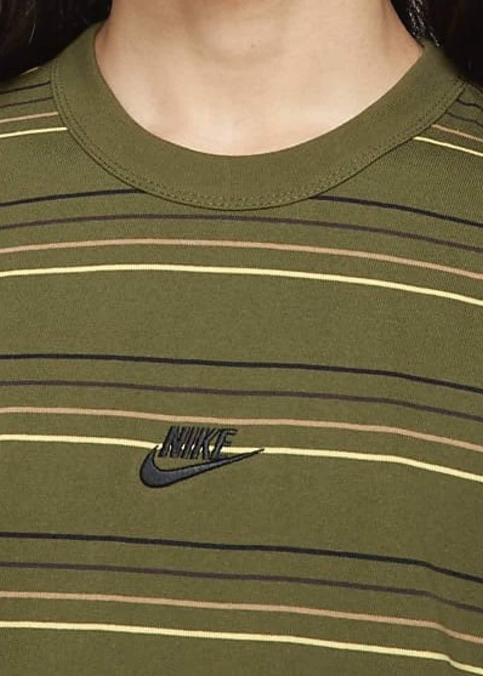 Nike Nike Premium Tee Olive Stripe