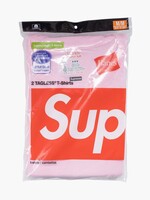 Supreme/Hanes Tees (2pk)- Pink