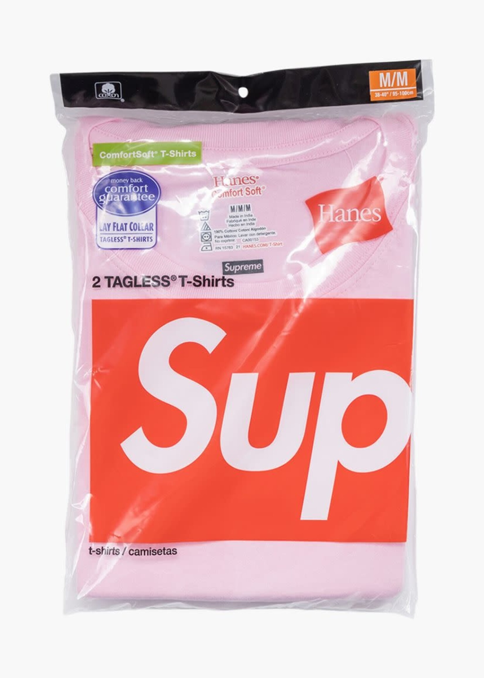Supreme/Hanes Tees (2pk)- Pink