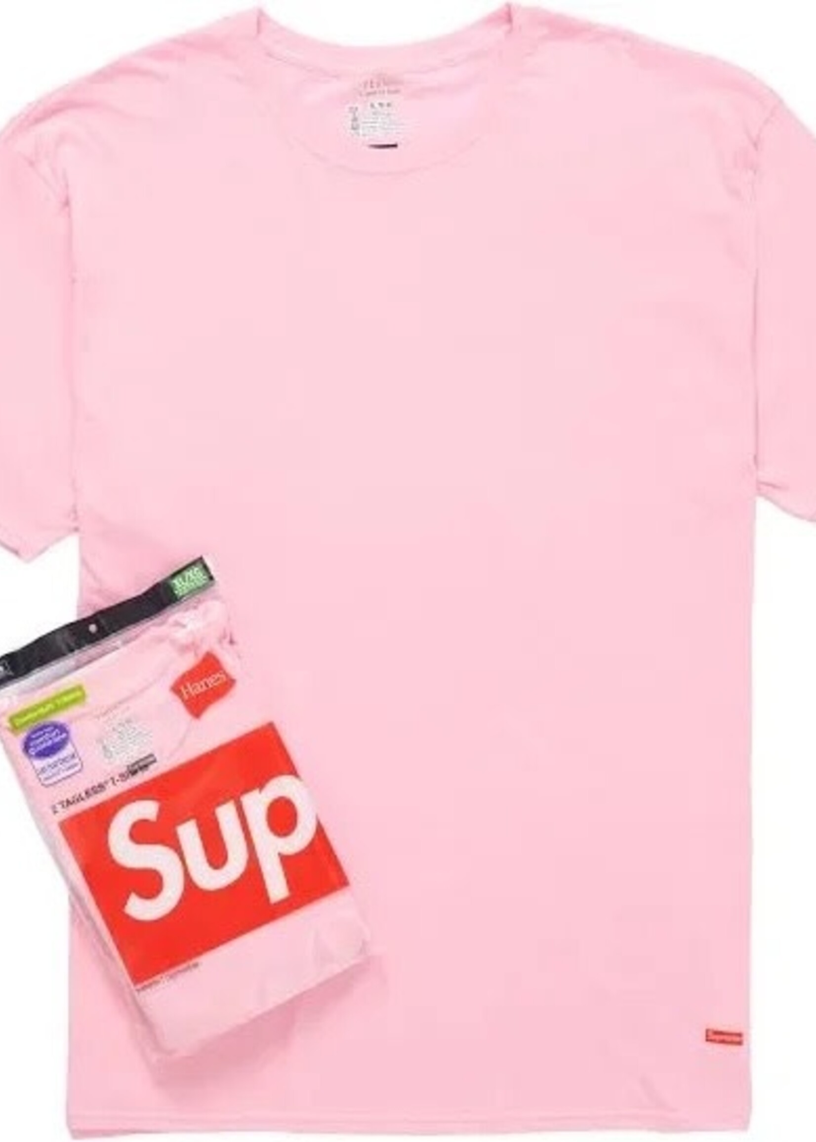 Supreme/Hanes Tees (2pk)- Pink