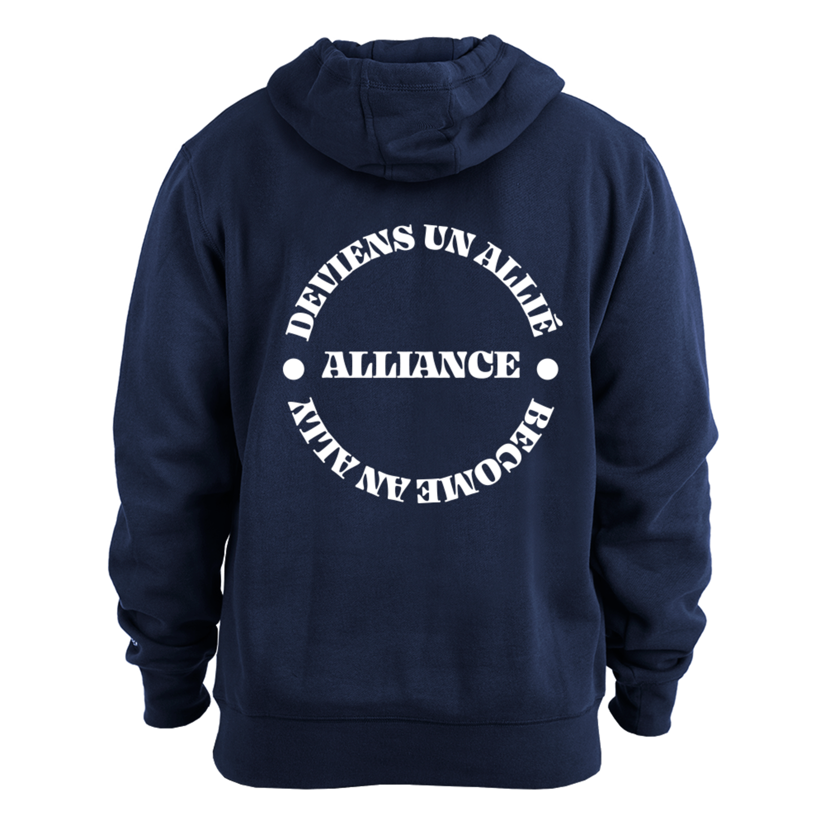 "Deviens un Allié" Circular Graphic Hoodie