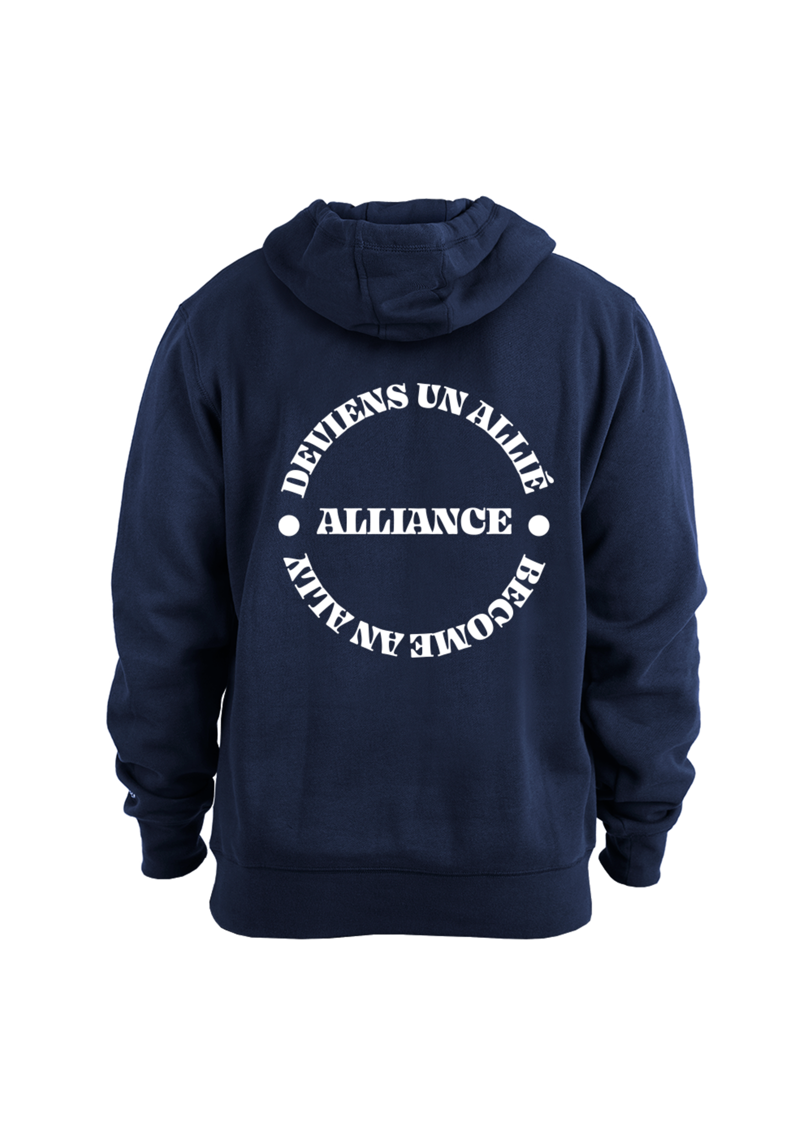 Coton ouaté à capuchon avec graphique circulaire de l'Alliance de Montréal - Bleu marine