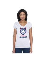 T-shirt à col en v de l'Alliance de Montréal - Blanc
