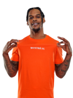 T-shirt avec graphique vertical de l'Alliance de Montréal - Orange