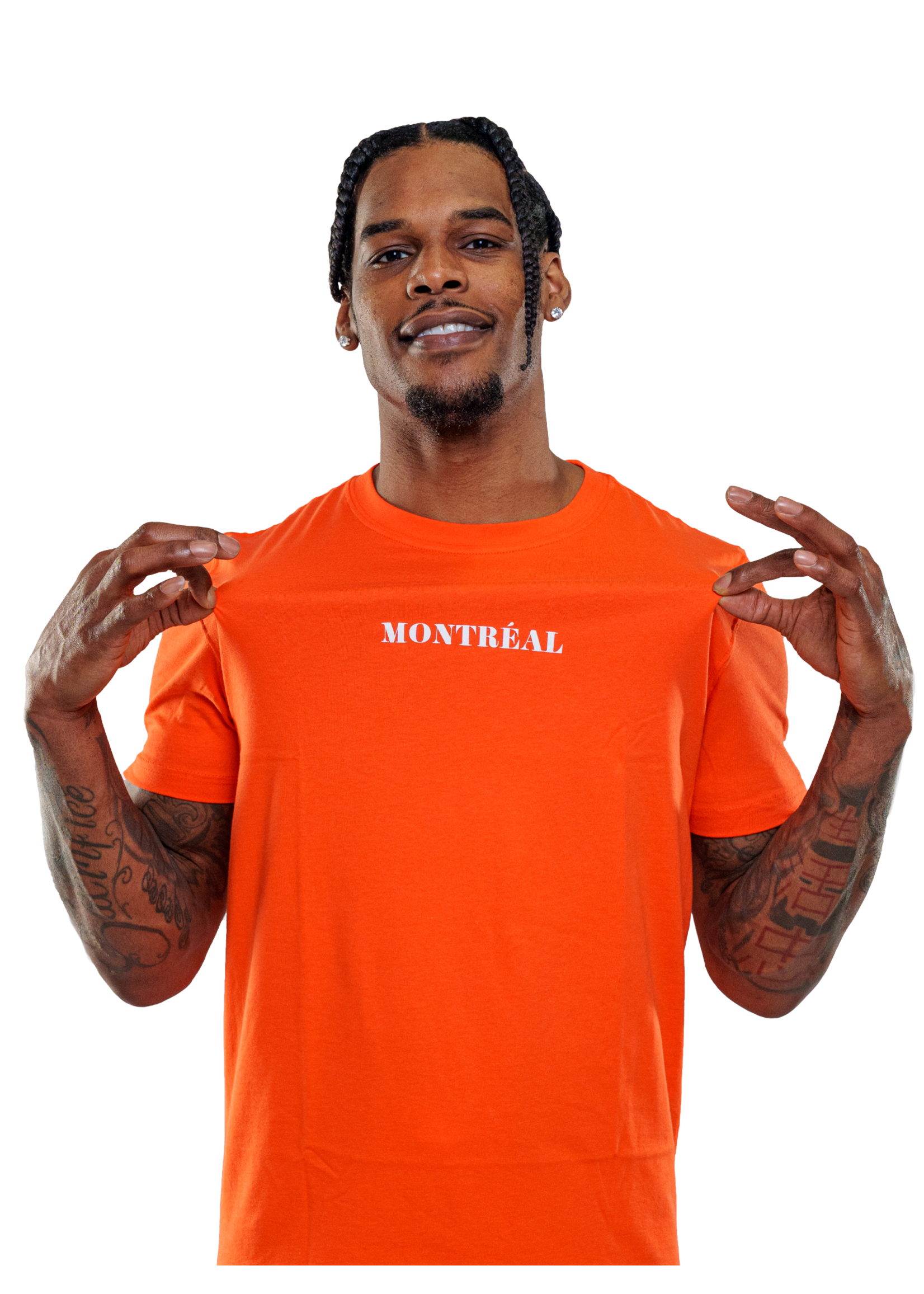 T-shirt avec graphique vertical de l'Alliance de Montréal - Orange
