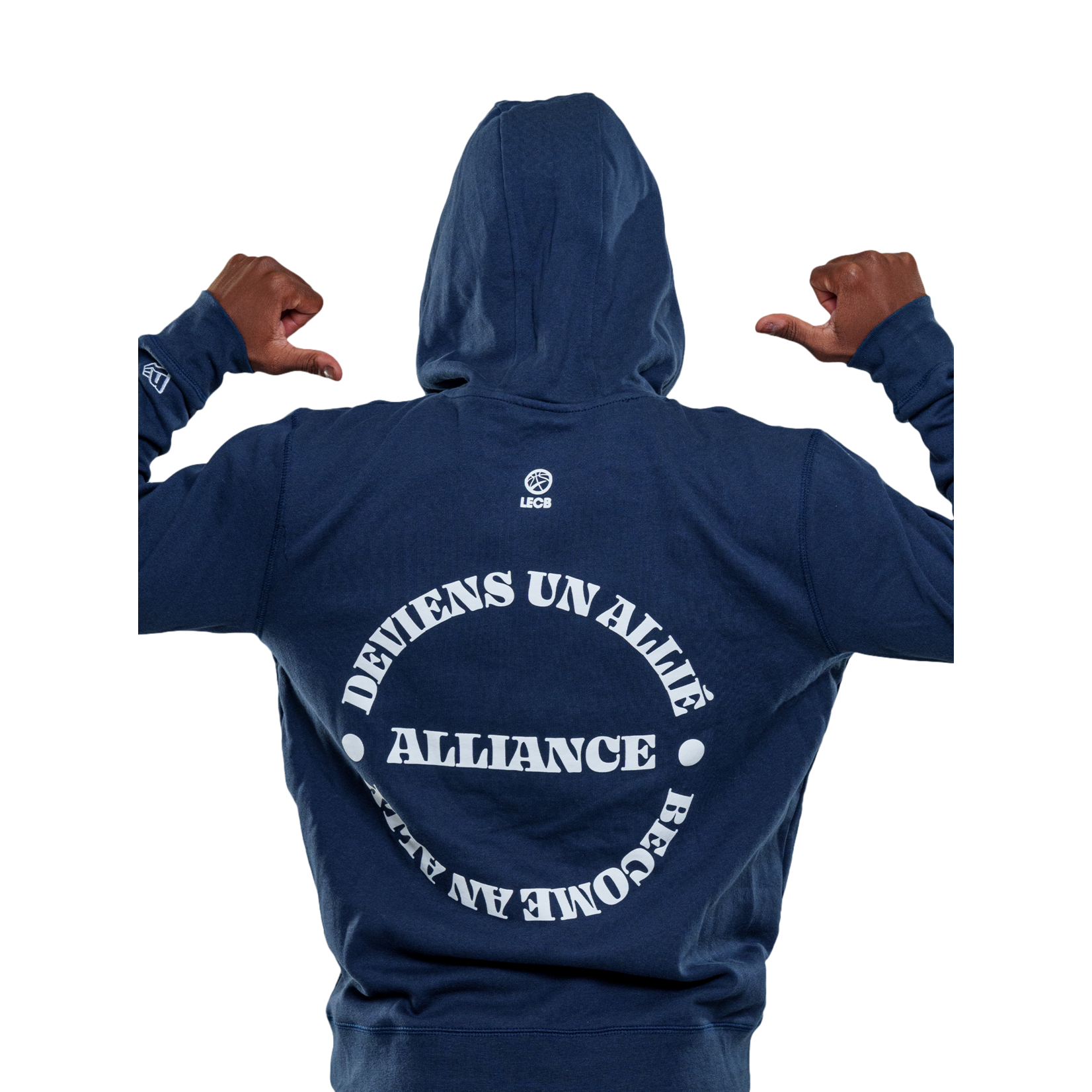 "Deviens un Allié" Circular Graphic Hoodie