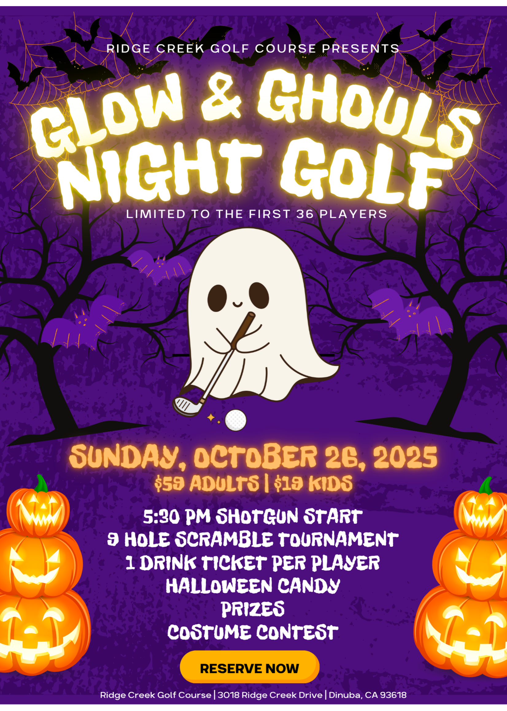 Glow & Ghouls Night Golf: Kid $19