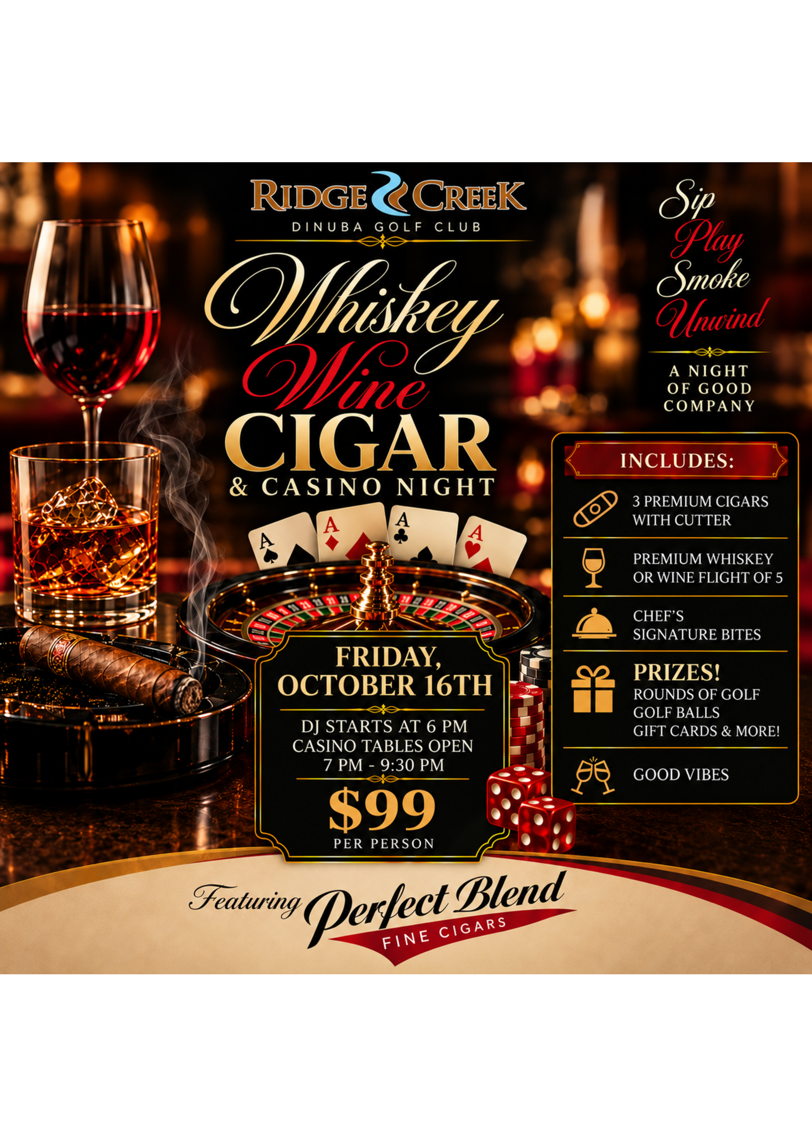Whiskey, Cigar, & Casino
