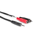 Hosa Hosa CMR-206 Stereo Breakout, 3.5 mm TRS to Dual RCA, 6 ft