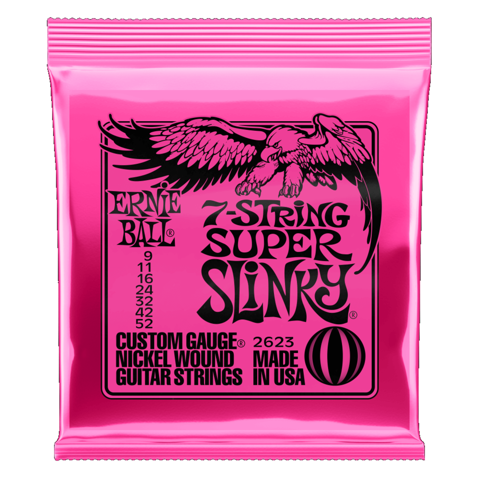 Ernie Ball 7-String Super Slinky Electric Guitar Strings 9-52