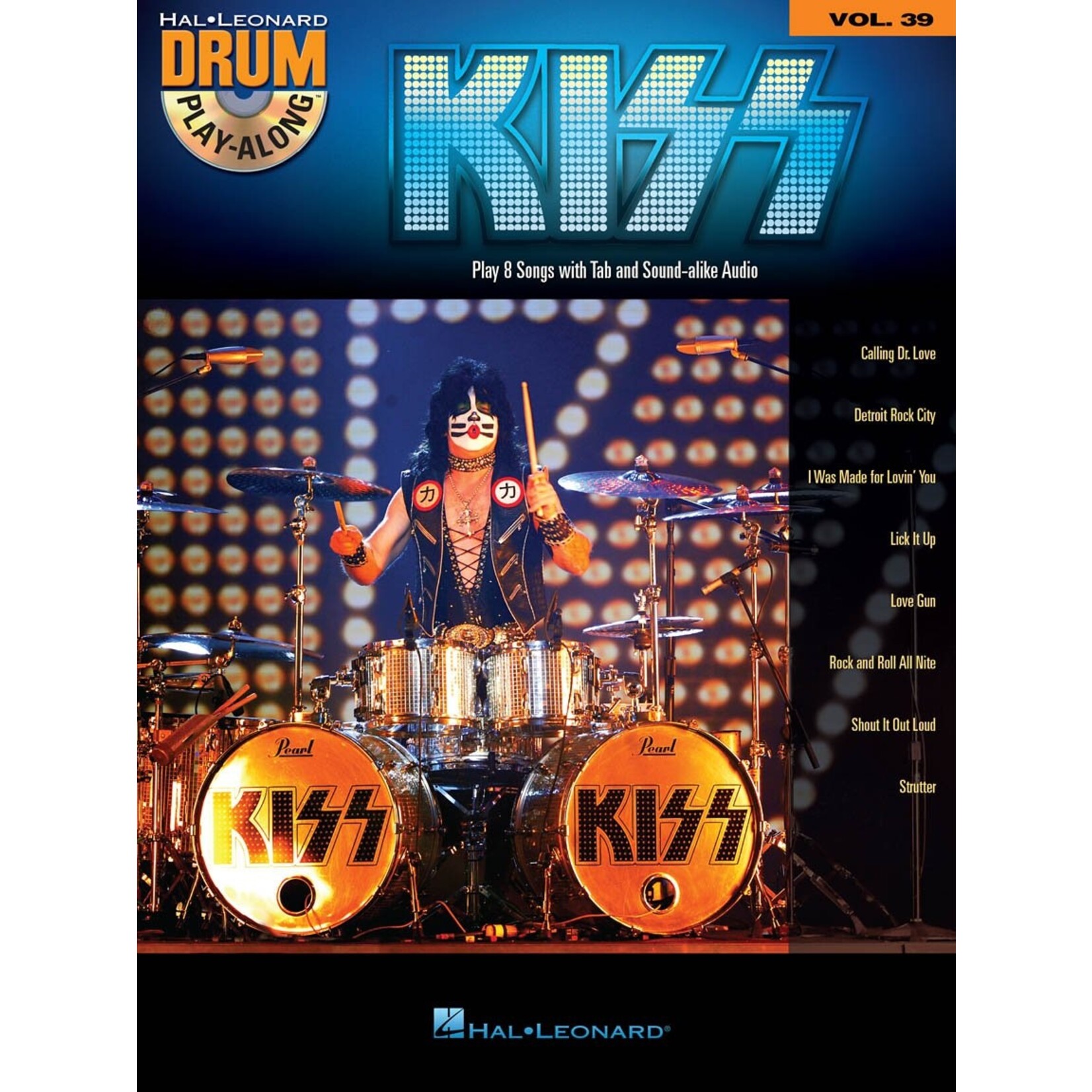 Hal Leonard Kiss Drum Play Along Vol. 39