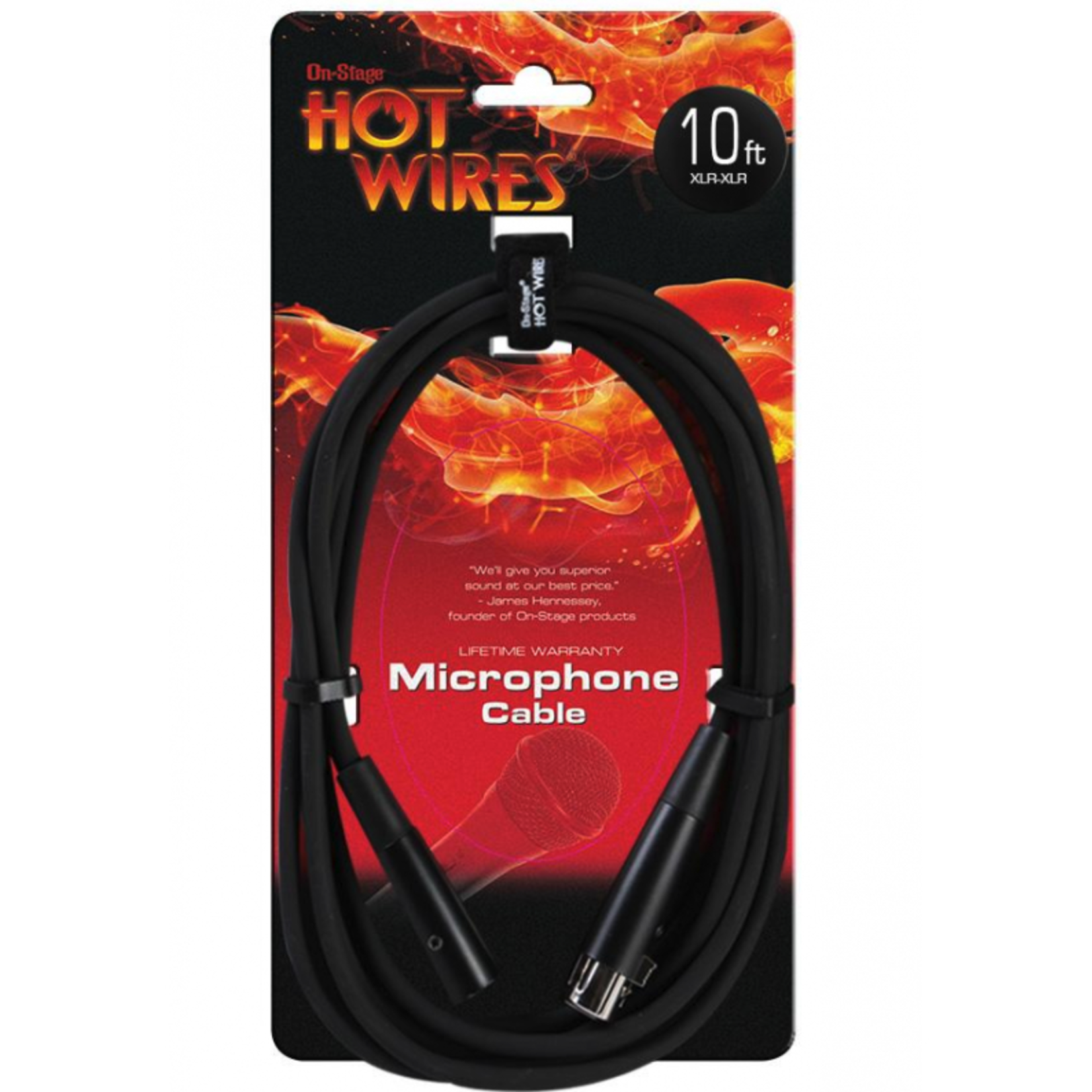 On-Stage Hot Wires 10" XLR Cable