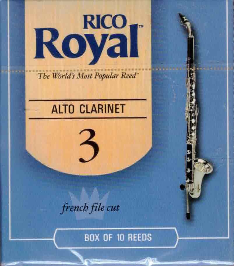 Rico Royal Alto Clarinet Reeds Box of 10 (3 Strength)