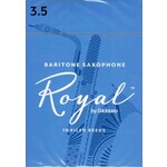 D'Addario Rico Royal Baritone Saxophone Reeds Box Of 10 (Strength 3.5)