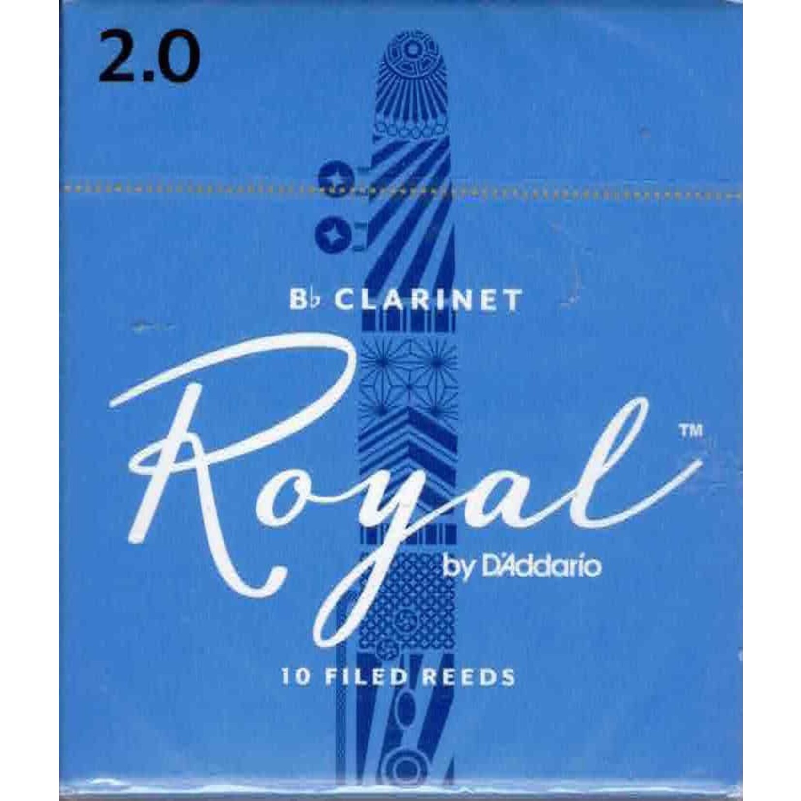 Royal by D'Addario Bb Clarinet Reeds Box of 10(2 Strength)