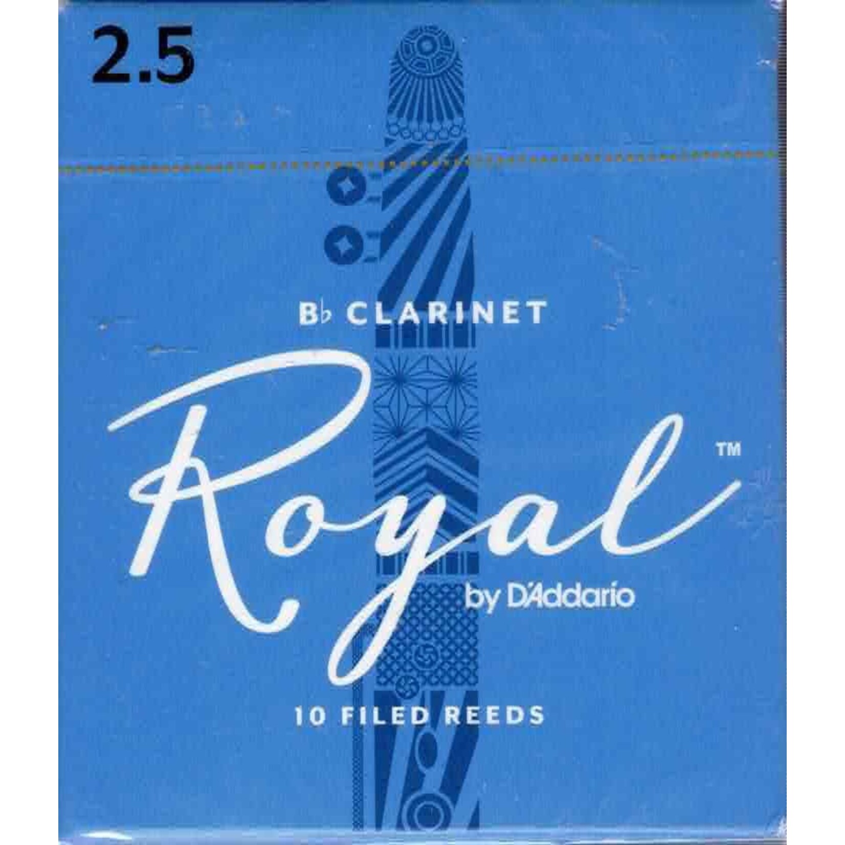 Rico Royal Bb Clarinet Reeds Box of 10(2.5 Strength)