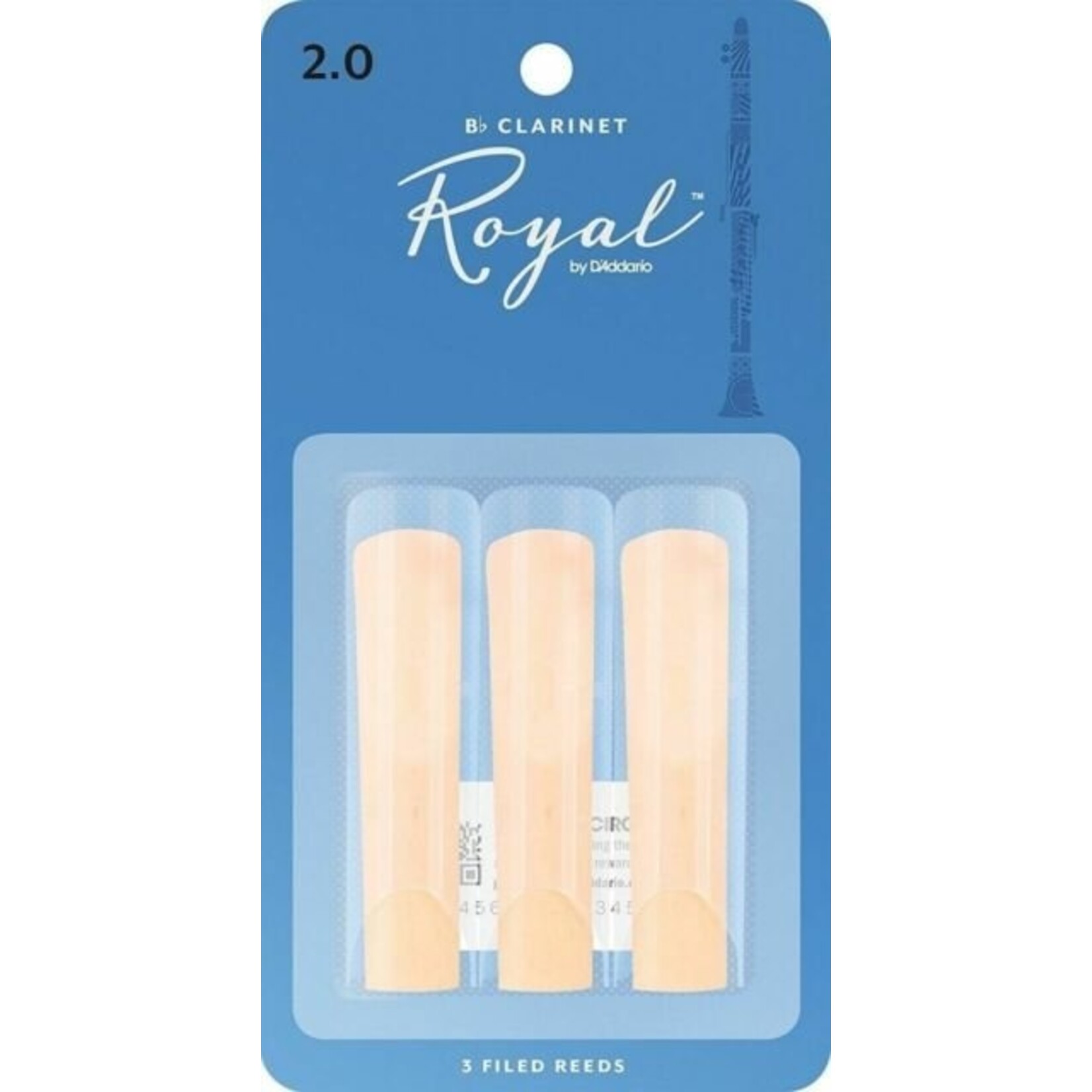 Royal by D'Addario Clarinet Reeds 2.0 (3 Pack)