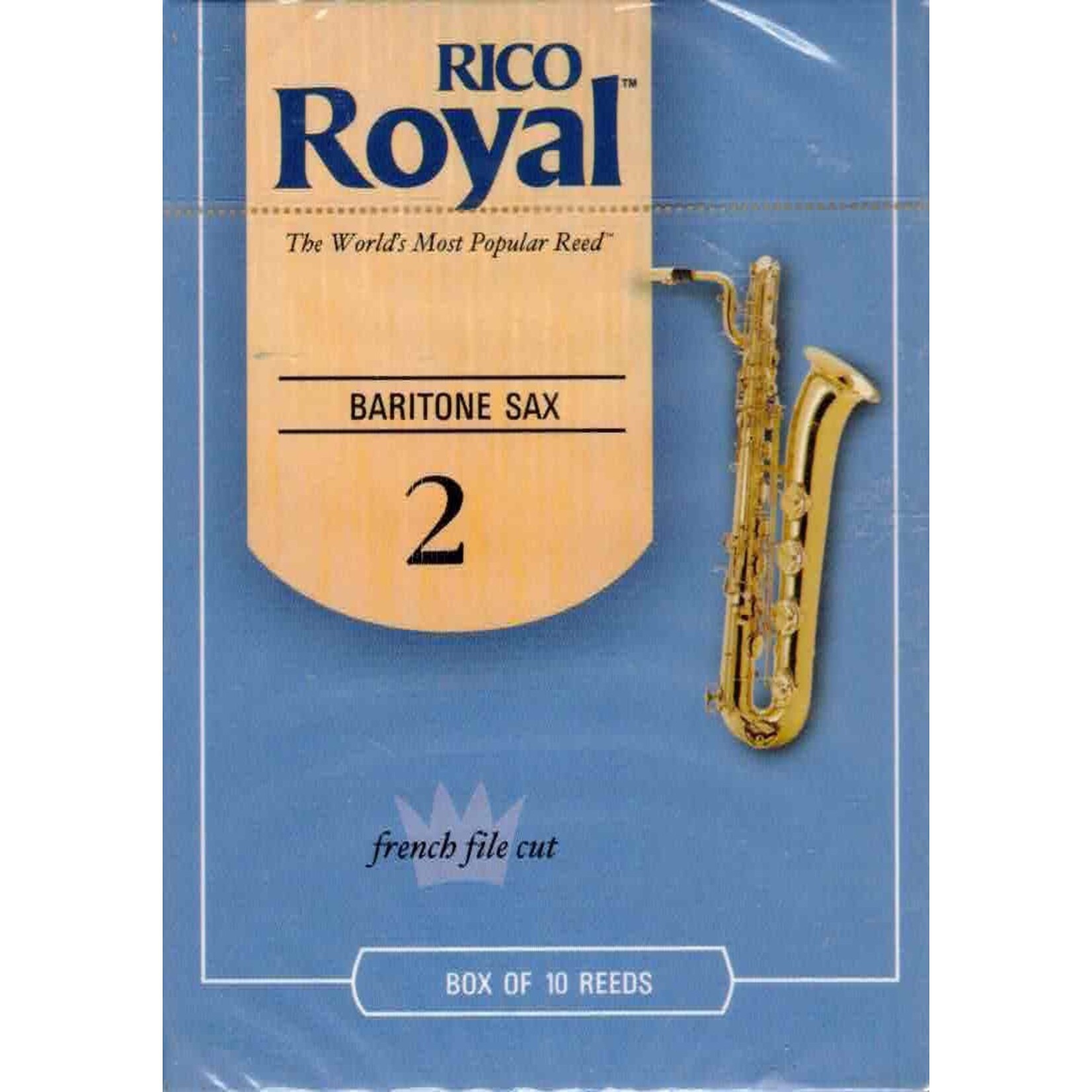 Royal by D'Addario RLB1020 Baritone Saxophone Reeds Box Of 10 (Strength 2)