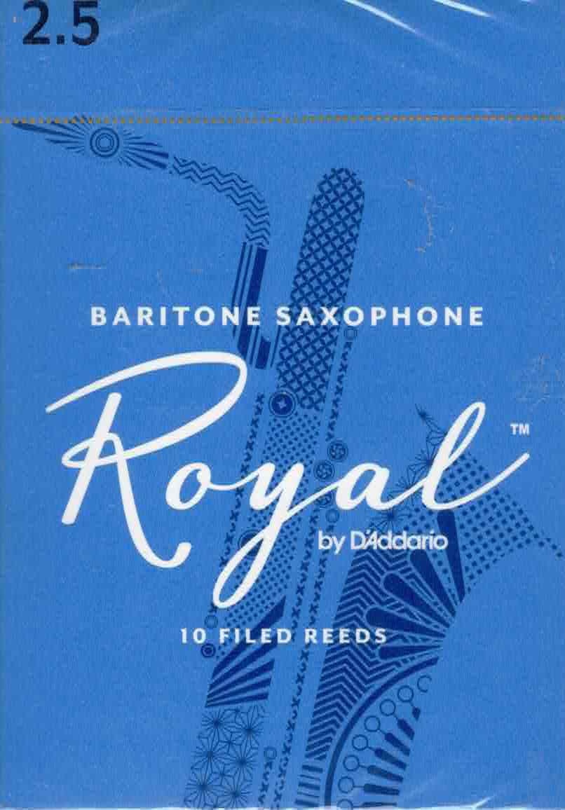 Rico Royal RLB1025 Baritone Saxophone Reeds Box Of 10 (Strength 2.5)