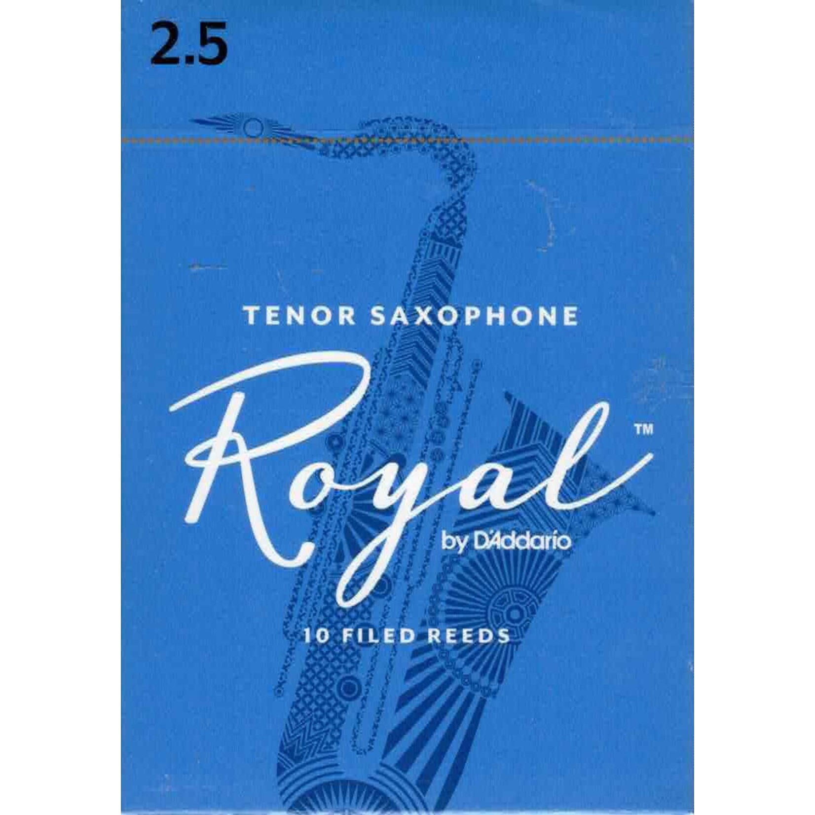 Rico Royal Tenor Sax Reeds Box Of 10 (Strength 2.5)