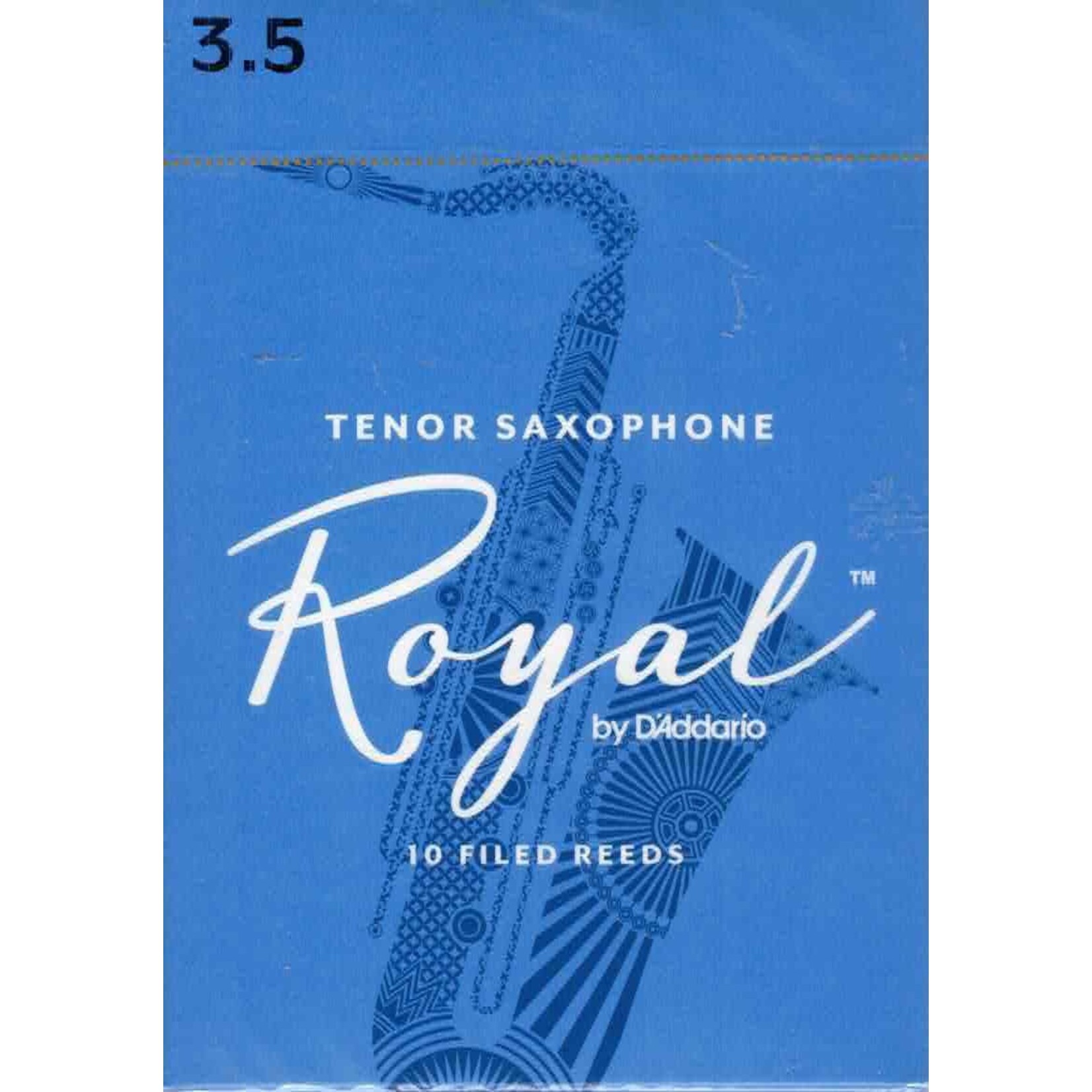 Rico Royal Tenor Sax Reeds Box Of 10(Strength 3.5)