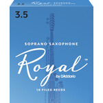 D'Addario Woodwinds Royal by D'Addario Soprano Sax Reeds, Strength 3.5, 10-pack