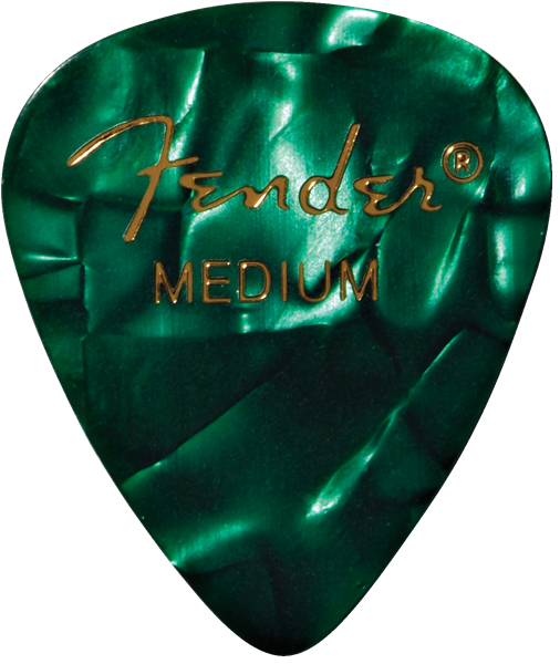 Fender Green Moto Pick 12 Pack - Medium