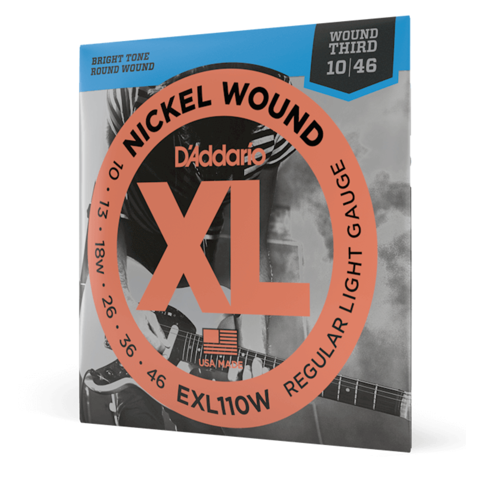 D'Addario EXL110W Nickel Wound Light with Wound 3rd Electric Guitar Strings