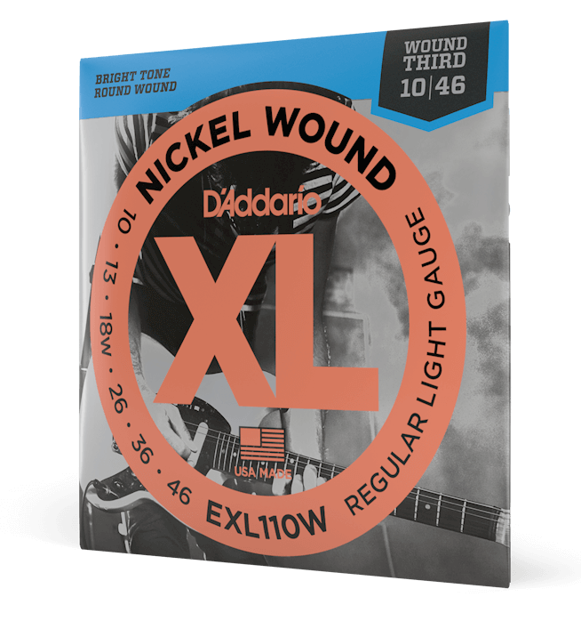 D'Addario EXL110W Nickel Wound Light with Wound 3rd Electric Guitar Strings
