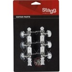 EMD/STAGG STAGG 3 On a Side Chrome Guitar Tuning Machines