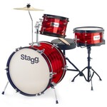 Stagg Stagg 3 Piece Junior Complete Drum Set - Red Swirl