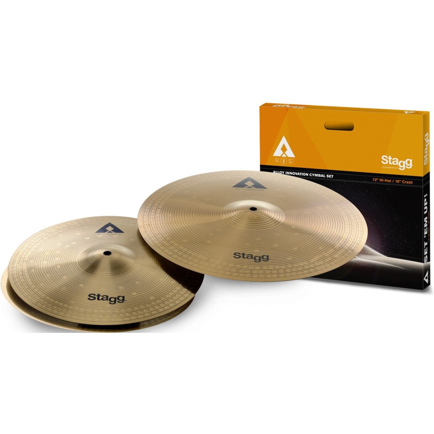 STAGG AXA Cymbal Set-13" Hi-Hats & 16" Crash Cymbal
