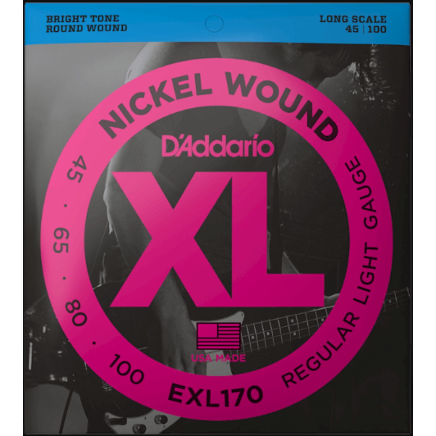 D'Addario EXL170 45-100 Long Scale 4-String Bass Strings