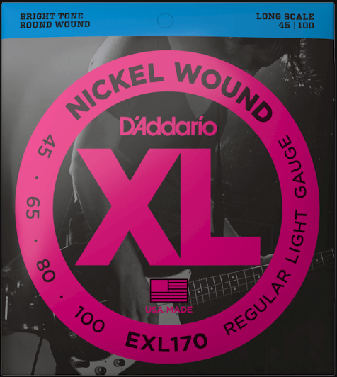 D'Addario EXL170 45-100 Long Scale 4-String Bass Strings
