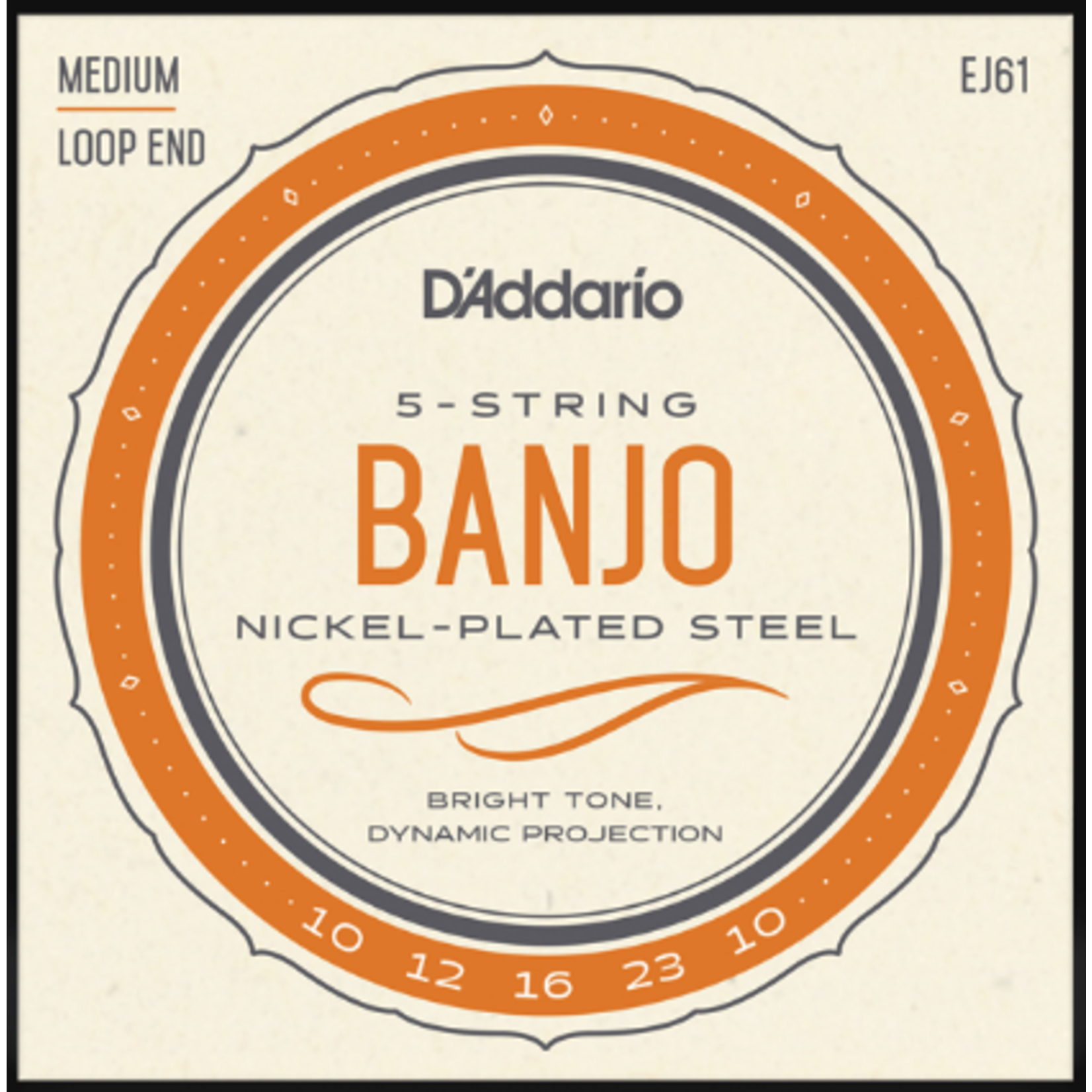 D'Addario Medium Loop End Banjo 5-String Banjo Strings