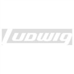 Ludwig Ludwig P0414W 13 Inch Block Logo Bass Drum Vinyl Decal - White