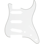 FENDER Fender Stratocaster S/S/S, 11-Hole Mount, Parchment P/B/P, 3-Ply Pickguard