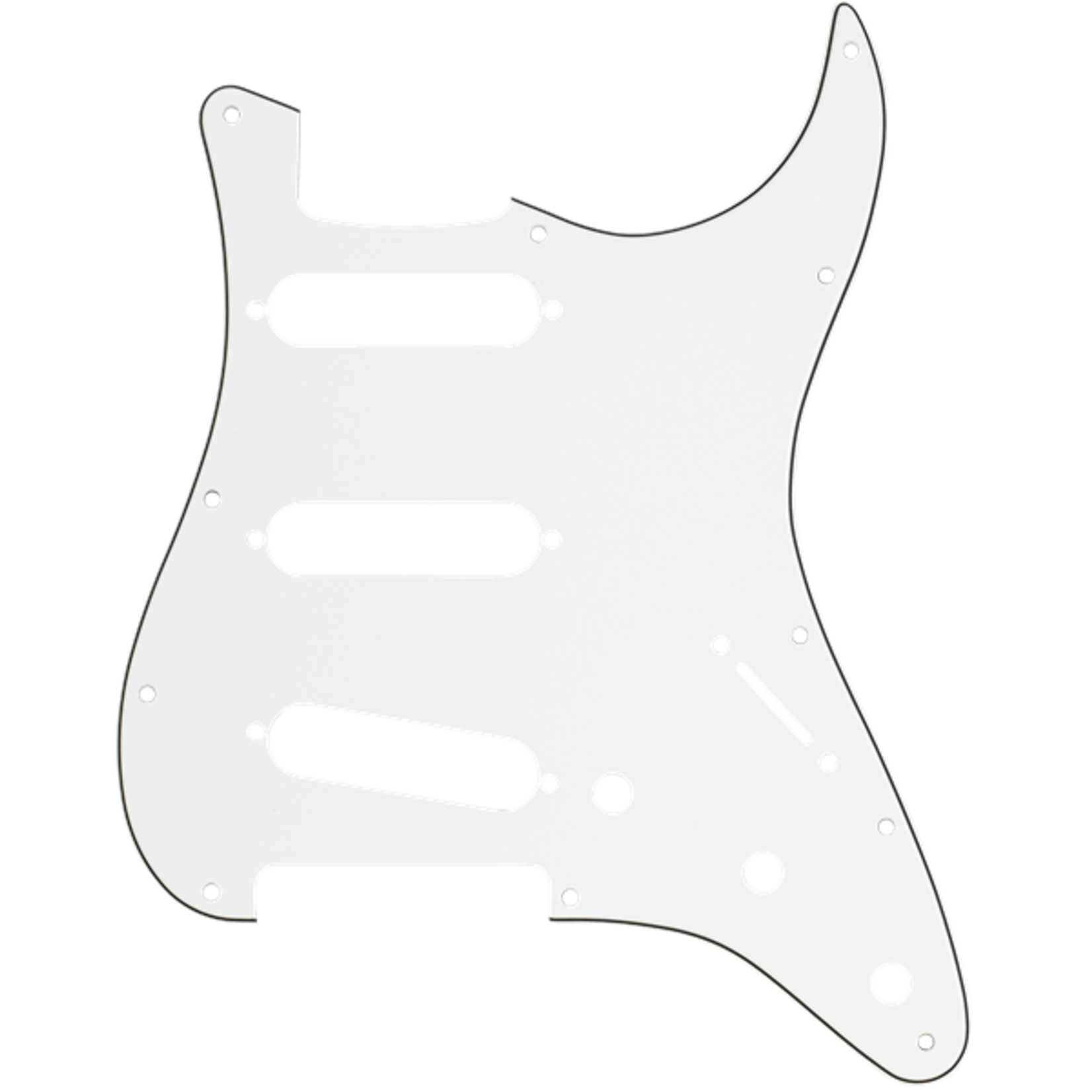 Fender Stratocaster S/S/S, 11-Hole Mount, Parchment P/B/P, 3-Ply Pickguard