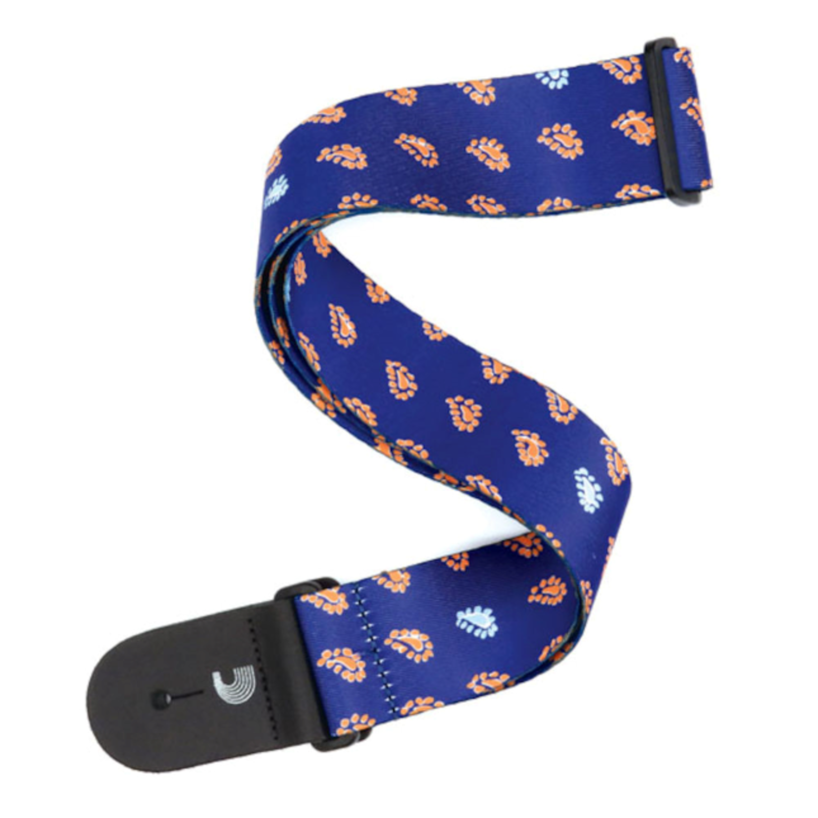 D'Addario Polyester Guitar Strap-Paisley Critters Blue