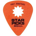 Cleartone Star Picks .60mm Guitar Picks 12 Pack - Orange