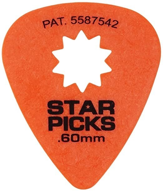 Star Picks .60mm Guitar Picks 12 Pack - Orange