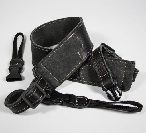 Franklin BJ-BK 2.5" Banjo/Glove Leather w/Constrasting Suede End/Black
