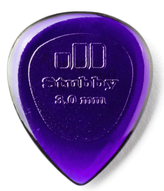 Dunlop 474P300 Stubby Jazz Size Guitar Picks Pack of 6 - Purple