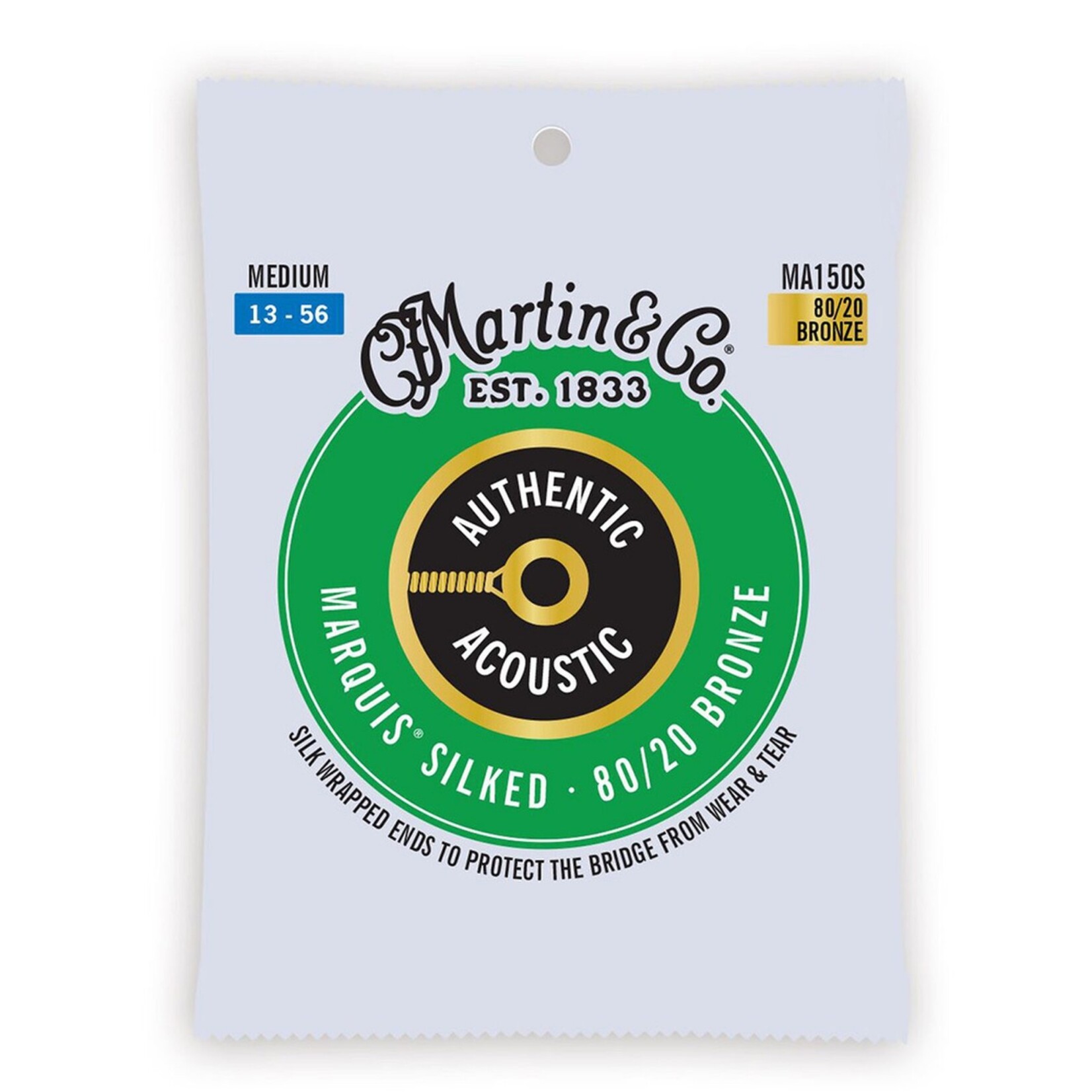 Martin MA150S Authentic Acoustic Marquis Silked 80/20 Medium 13-56 Guitar Strings